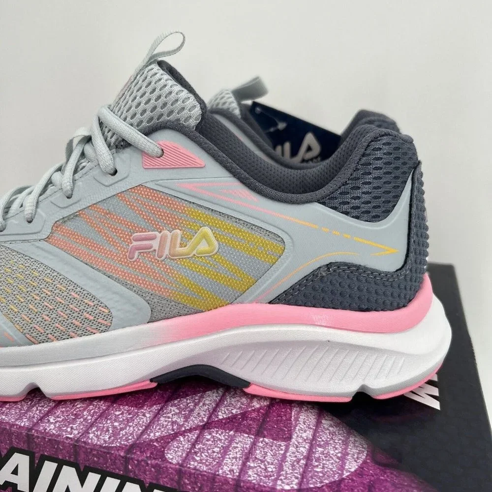FILA Women's Memory Trexler 3 Running Shoes sz 10 Gray/Pink/Blue 5RM01888-414